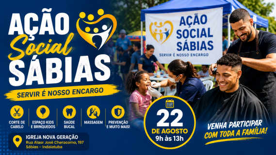 Ação Social Sábias promove manhã de serviços gratuitos e atividades para toda a família